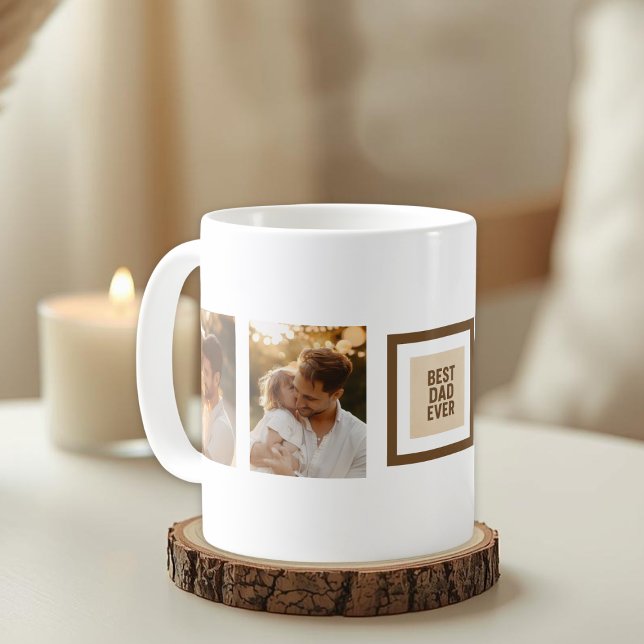 Custom Vatertag Tasse mit Fotos - "Bester Vater" (Von Creator hochgeladen)