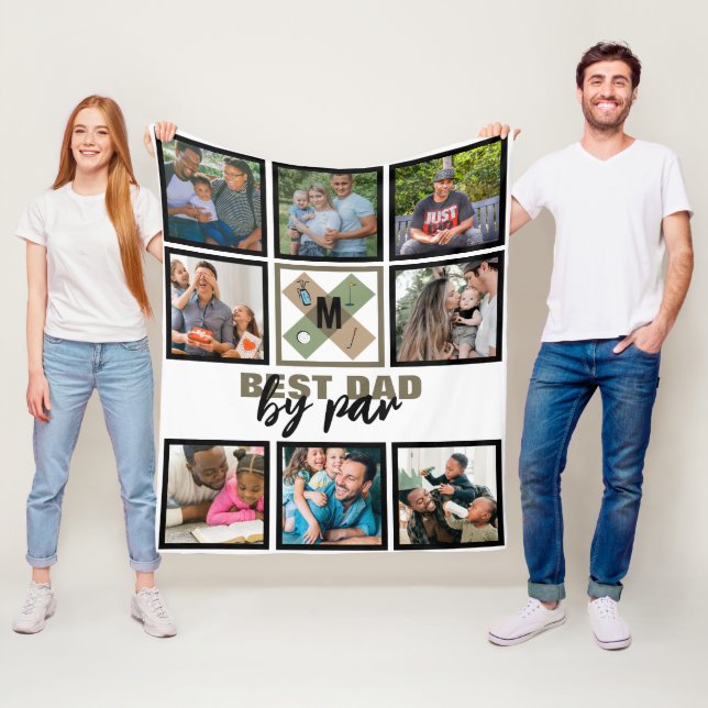 Custom Vathday Best Vater Par 8 FotoCollage Fleecedecke (Beispiel)