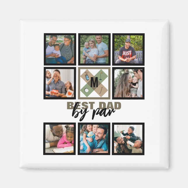 Custom Vathday Best Vater Par 8 FotoCollage Magnet (Vorne)