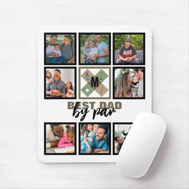 Custom Vathday Best Vater Par 8 FotoCollage Mousepad (Mit Mouse)