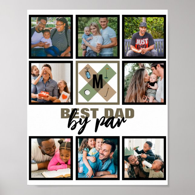 Custom Vathday Best Vater Par 8 FotoCollage Poster (Vorne)