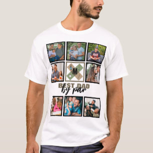 Custom Vathday Best Vater Par 8 FotoCollage T-Shirt