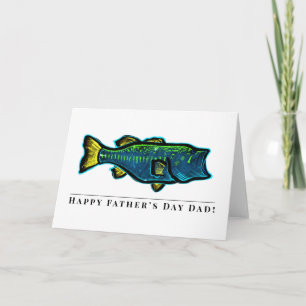 Custom Vathers Card Fischfisch Bass Karte