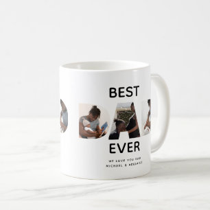 Custom Vathers Day Foto Collage Bester Vater Scrip Kaffeetasse