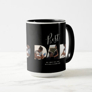 Custom Vathers Day Foto Collage Bester Vater Scrip Tasse