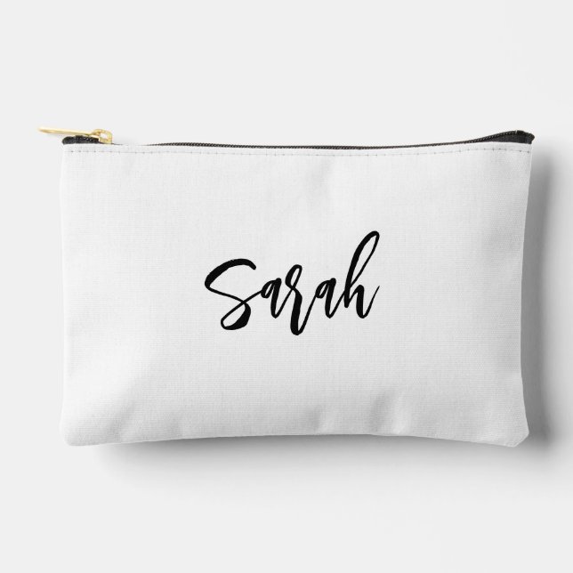 Custom Velvet Cosmetic Bag for BRIDESMAIDS - Perso Zubehörtasche (Vorderseite)