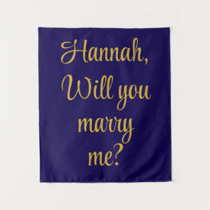 Custom Verlobung Personalisiert Heiraten Sie mir Wandteppich