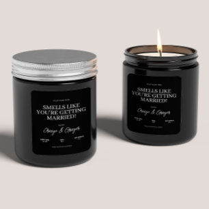 Custom Verlobung Wedding Candle Geschenk für Paar Quadratischer Aufkleber