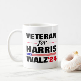 Custom Veterans for Harris Waltz 2024 Election Kaffeetasse