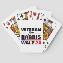 Custom Veterans for Harris Waltz 2024 Election Spielkarten