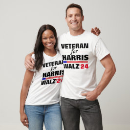 Custom Veterans for Harris Waltz 2024 Election T-Shirt