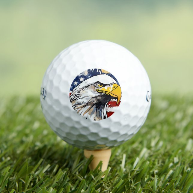 Custom Veterans Gift - Callaway Bald Eagle  Golfball (Insitu T-Shirt)