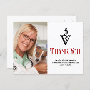 Custom Veterinarian Foto Veterinary Vielen Dank Postkarte