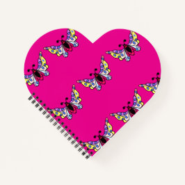 Custom Vibrant Modern Folk Butterfly Art Notizbuch
