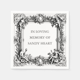 Custom Victorian Scroll Frame – Elegant funeral Serviette