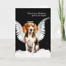 Custom Vielen Dank Beagle Angel Dog Dankeskarte