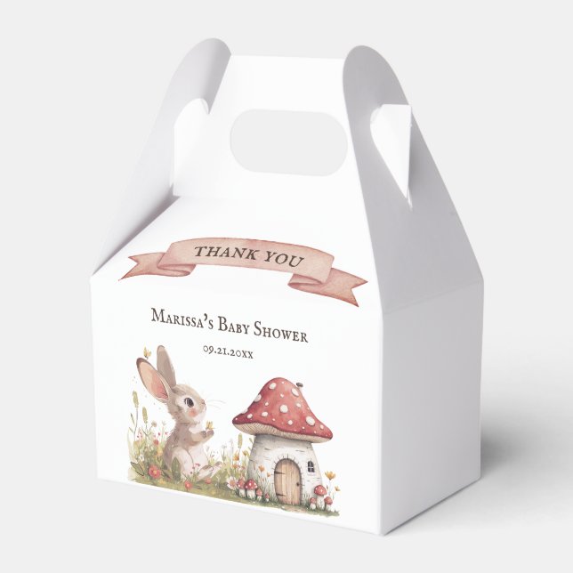 Custom Vielen Dank Bunny Baby Dusche Gevor Box Geschenkschachtel (Vorderseite)