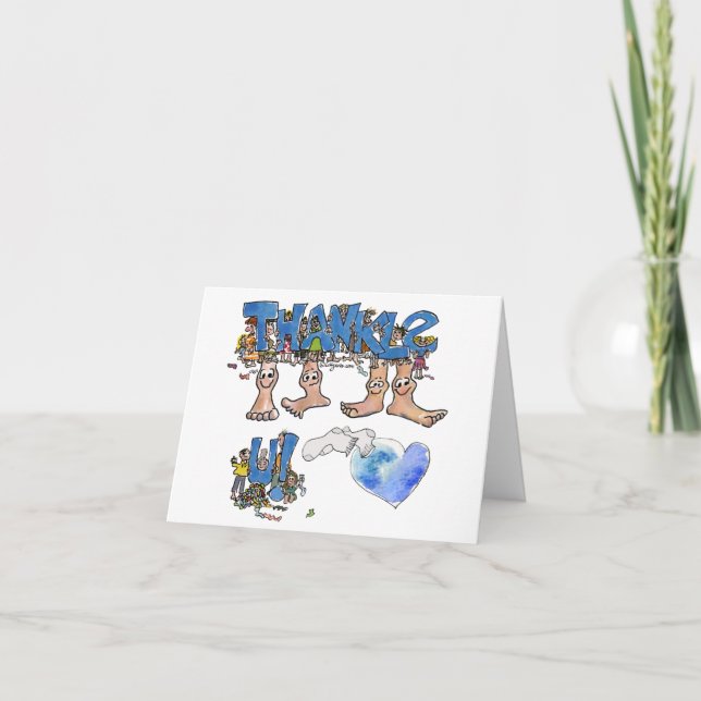 Custom Vielen Dank Feet Dankeskarte (Vorderseite)