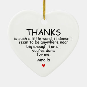 Custom Vielen Dank, Geschenk 2025, Danke Ornament