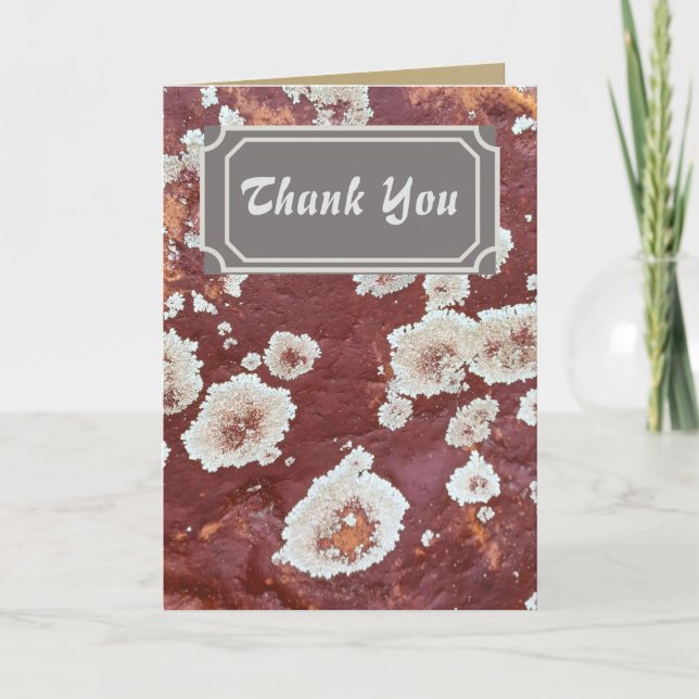 Custom Vielen Dank Nature Red Rock Lichen Card Dankeskarte (Vorderseite)