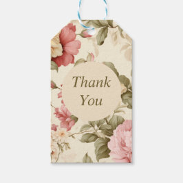 Custom Vielen Dank niedlich Vintagen floralen eleg Geschenkanhänger