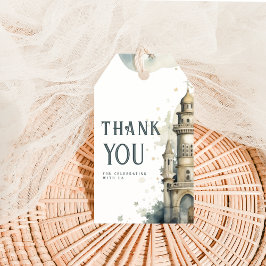 Custom Vielen Dank Tag mit Schloss Geschenkanhänger