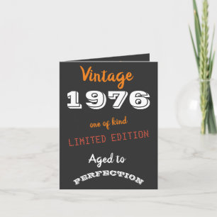 Custom Vintag 1976 Limited Edition 50. Geburtstag Einladung