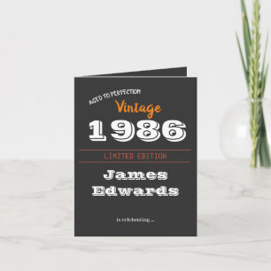 Custom Vintag 1986 40. Limited Edition Geburtstag Einladung