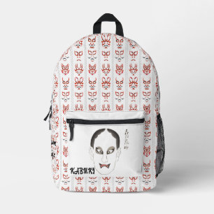 Custom Vintag Aesthetics Japanisch kabuki Art Bedruckter Rucksack