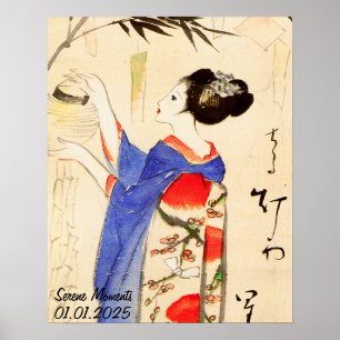 Custom Vintag Ästhetik Japan Kimono Wall Art Poster