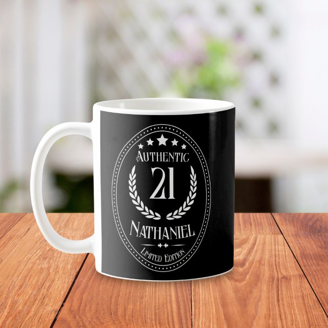 Custom Vintag Black Limited Edition 21. Geburtstag Kaffeetasse (Von Creator hochgeladen)