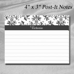 Custom Vintag Daisy Floral Art Lined Stickie Post Post-it Klebezettel