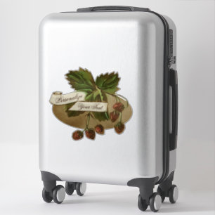 Custom Vintag Fruit Grocero Store Niedlich Erdbeer Aufkleber