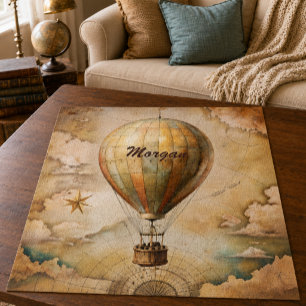Custom Vintag Hot Air Ballon Antiquitätenreise Puzzle