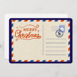 Custom Vintag Retro North Pole Weihnachtsgrüße Feiertagskarte