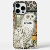 Custom Vintag Snow Owl Art Deco Jugendstil