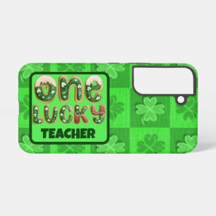 Custom Vintag St Patricks Day One Lucky Teacher Samsung Galaxy Hülle