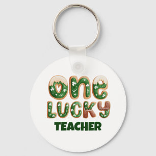 Custom Vintag St Patricks Day One Lucky Teacher Schlüsselanhänger