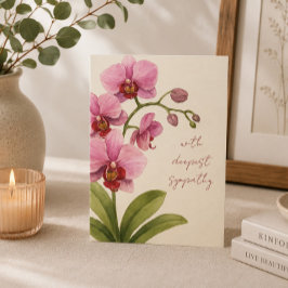 Custom Vintag Sympathy Card mit Orchids Feiertagskarte
