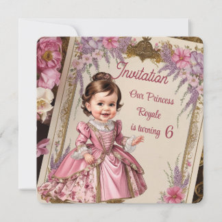 Custom Vintag Viktorianisch Princess 6. Geburtstag Einladung