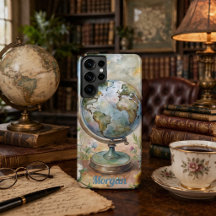 Custom Vintag World Travel Art