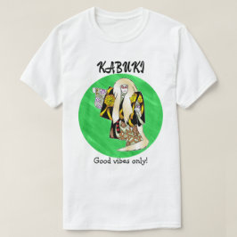 Custom Vintage Aesthetic Japanese Kabuki Green  T-Shirt