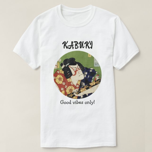 Custom Vintage Aesthetic Japanese Kabuki Theater T-Shirt (Design vorne)