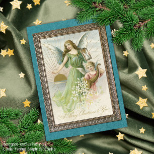 Custom Vintage Antike Holiday Seasons Greetings Postkarte