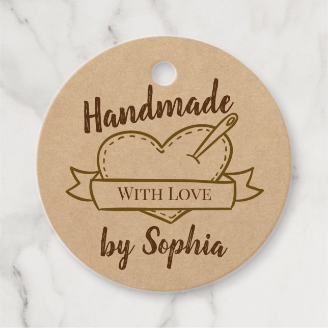 CUSTOM Vintage Pappe Handgefertigt Geschenkanhänger (Vorderseite)