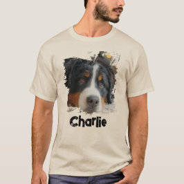 Custom Vintage Pet Unisex T-Shirt Pet Photo + Name