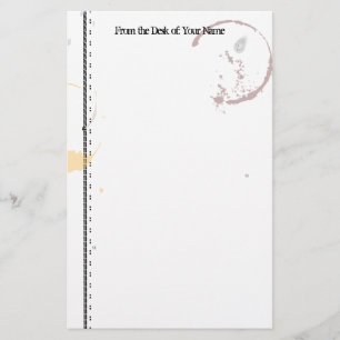 Custom Vintage Schreibart Coffeestain Stationery Briefpapier