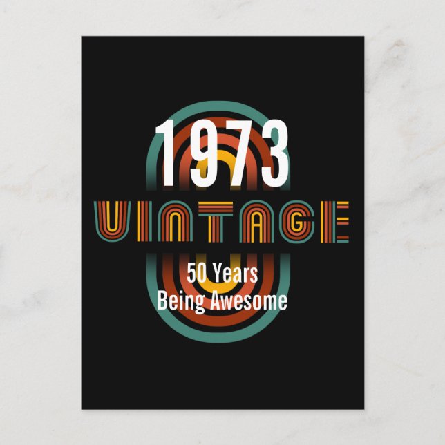 CUSTOM VINTAGER BURTHYEAR PHANTASTISCHER GEBURTSTA POSTKARTE (Vorderseite)