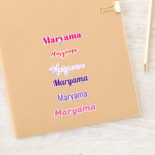 Custom Vinyl Name Stickers Aufkleber