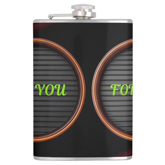 Custom Vinyl Wrapped Flask | Personalisierte Muste Flachmann (Vorderseite)